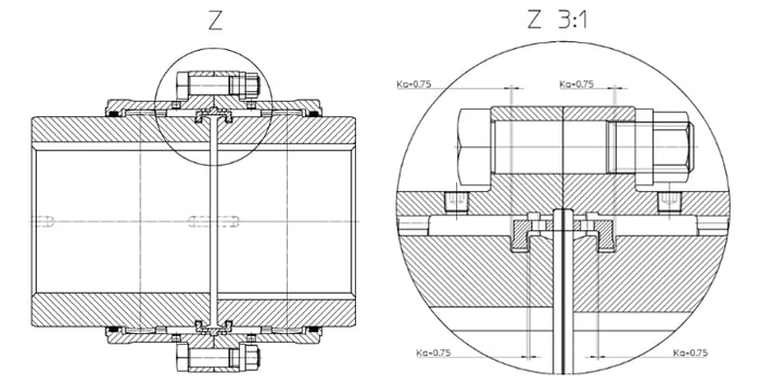 TSCHAN limited end float gear coupling
